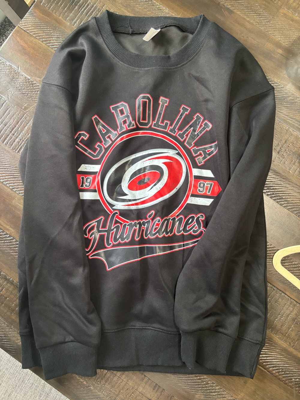 Black & Red Varsity Crewneck Sweatshirt